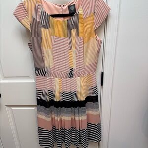 Vince Camuto Multicolor Geometric Dress